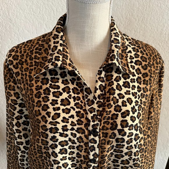 HARMONY & VINE Women's Leopard Print Top - XL - Picture 6 of 9